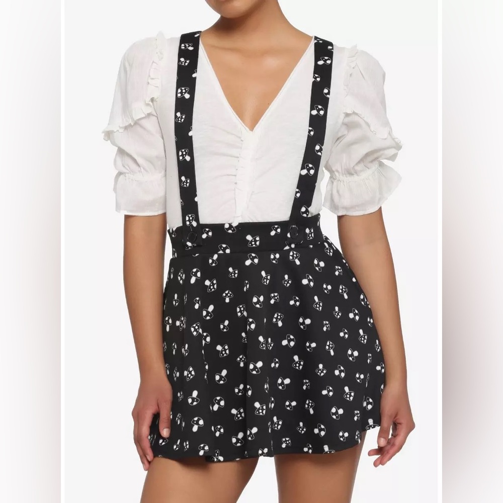 Midnight hour mushroom suspender skirt